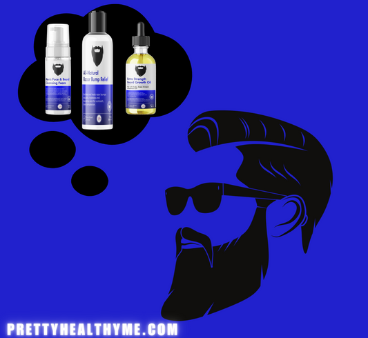 Men's All-Natural Cleansing Foam, Razor Bump Relief, Beard Growth Oil Bundle